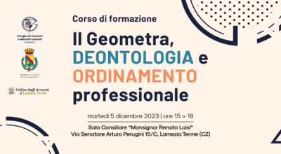 Corso di formazione “Il Geometra, DEONTOLOGIA e ORDINAMENTO Professionale”