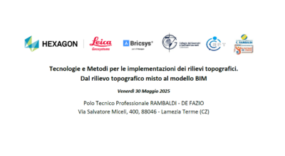 Seminario: Tecnologie e Metodi per le implementazioni dei rilievi topografici. Dal rilievo topografico misto al modello BIM